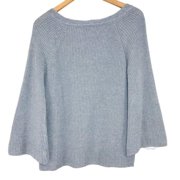 525 AMERICA Bell Sleeve Sweater Knit Floral Lace Pullover Size Small - Picture 6 of 9